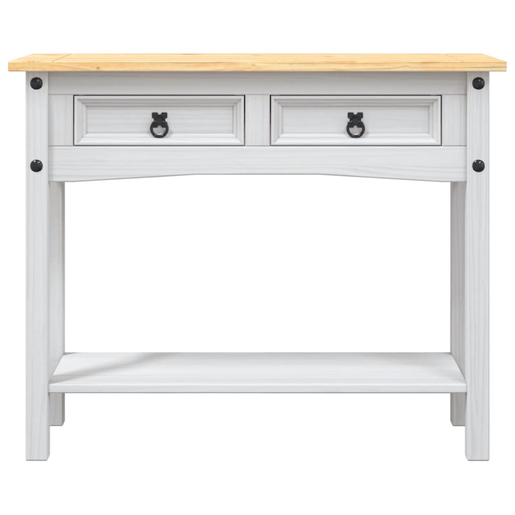 Table console Gamme Corona Pin mexicain Blanc 90x34,5x73 cm - XIOS