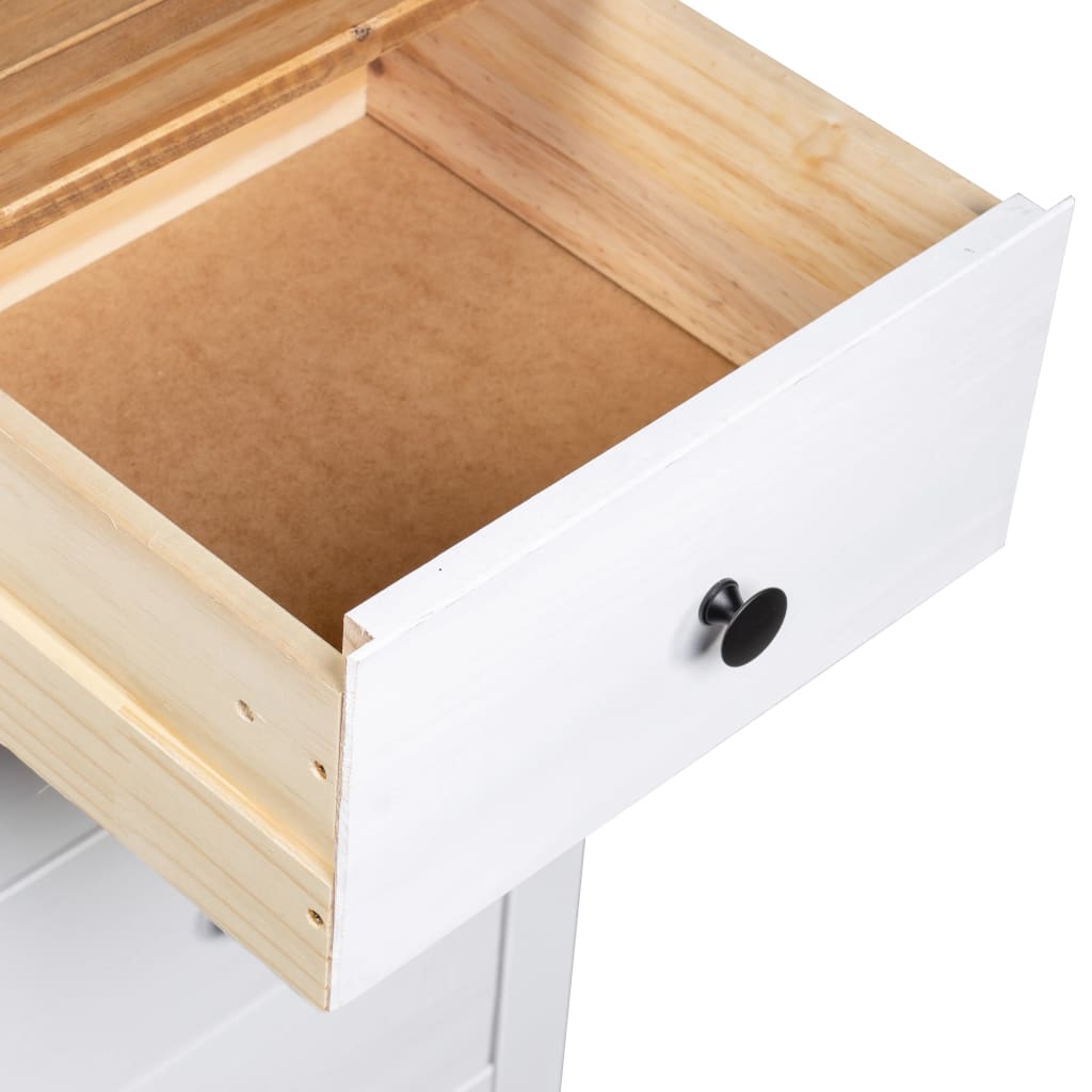 Buffet Blanc 46x40x89 cm Pin Gamme Panama - XIOS