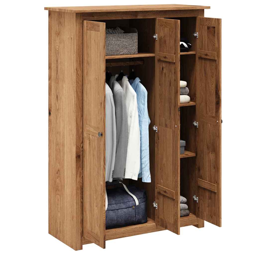 Garde-robe à 3 portes 118x50x171,5 cm Pin Assortiment Panama - XIOS