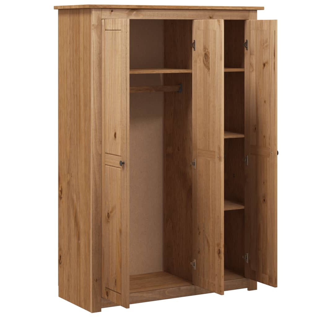 Garde-robe à 3 portes 118x50x171,5 cm Pin Assortiment Panama - XIOS