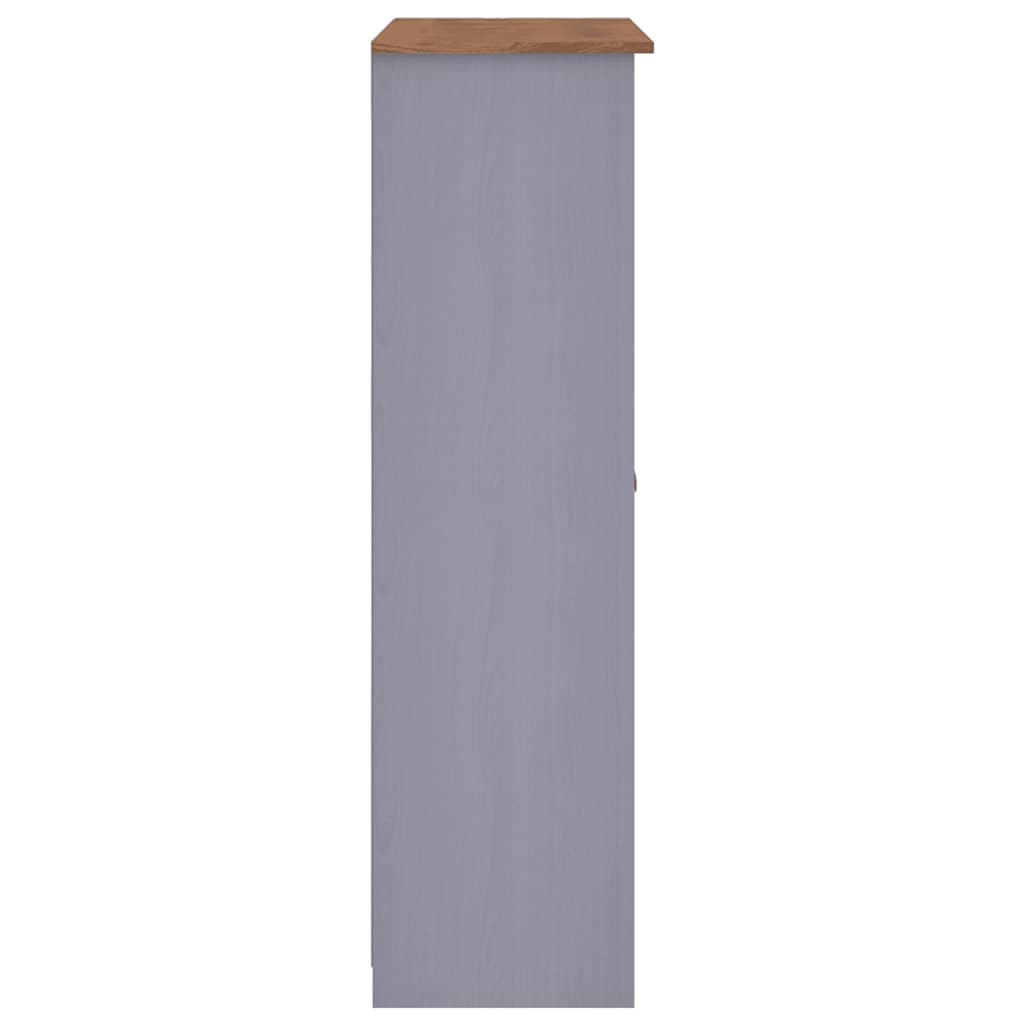 Garde-robe 3 portes Gris 118x50x171,5 cm Pin Assortiment Panama - XIOS