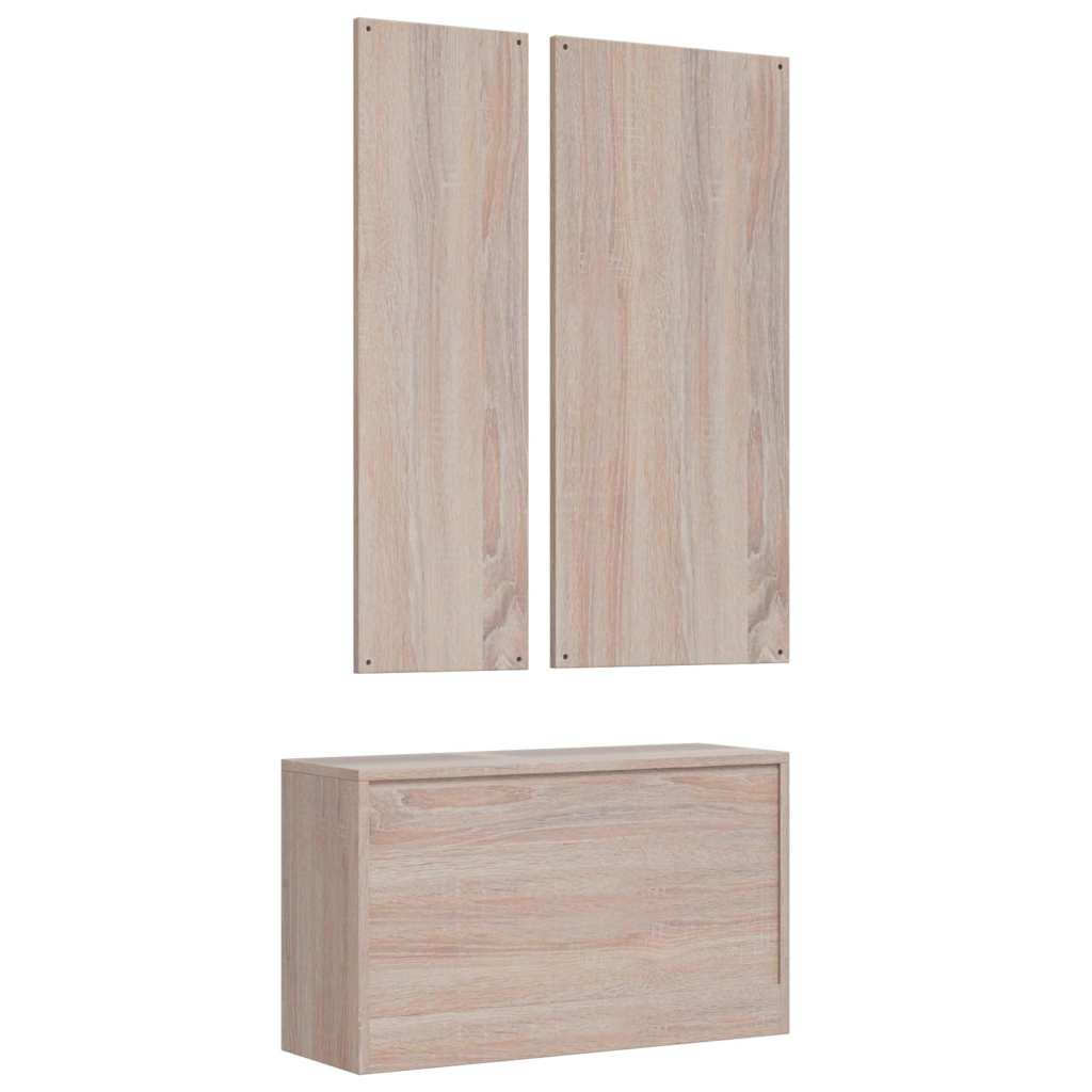 Garde-robe 3 portes Gris 118x50x171,5 cm Pin Assortiment Panama