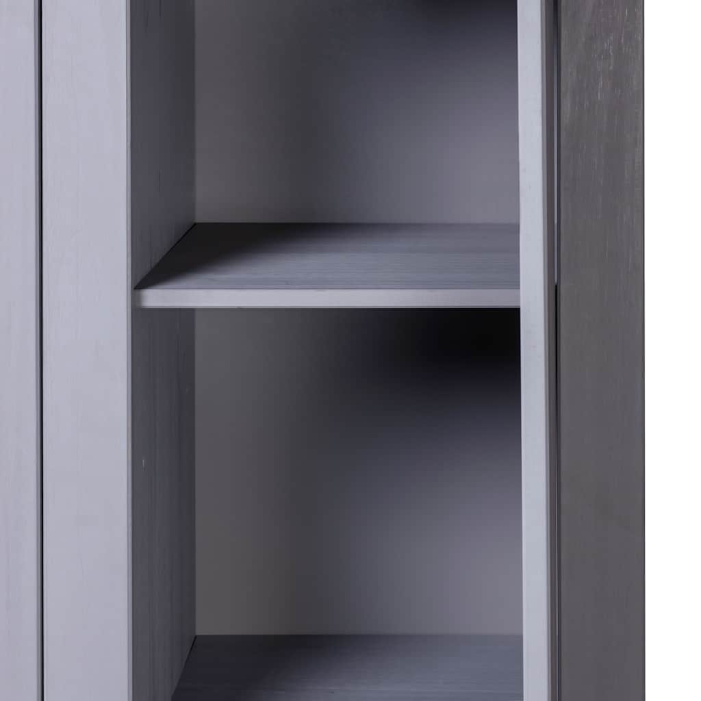Garde-robe 3 portes Gris 118x50x171,5 cm Pin Assortiment Panama - XIOS