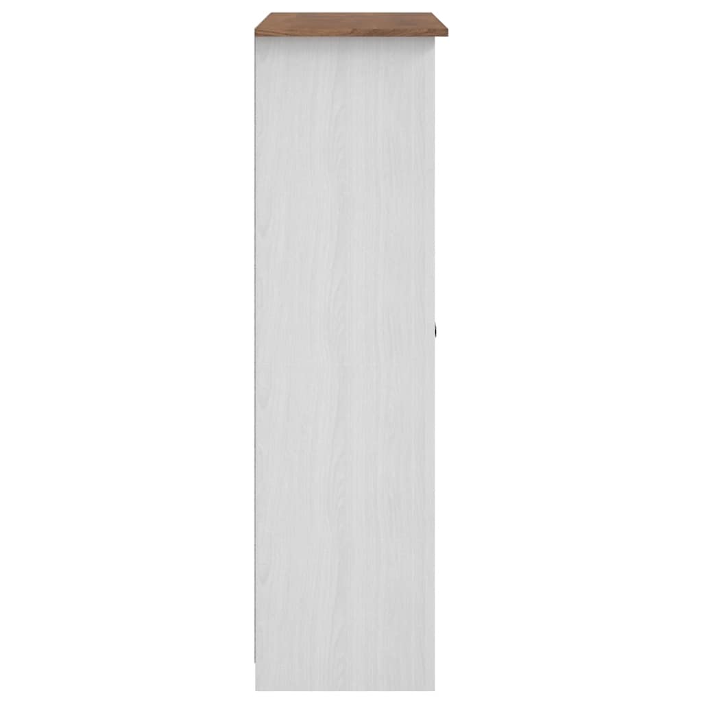Garde-robe 3 portes Blanc 118x50x171,5cm Pin Assortiment Panama - XIOS