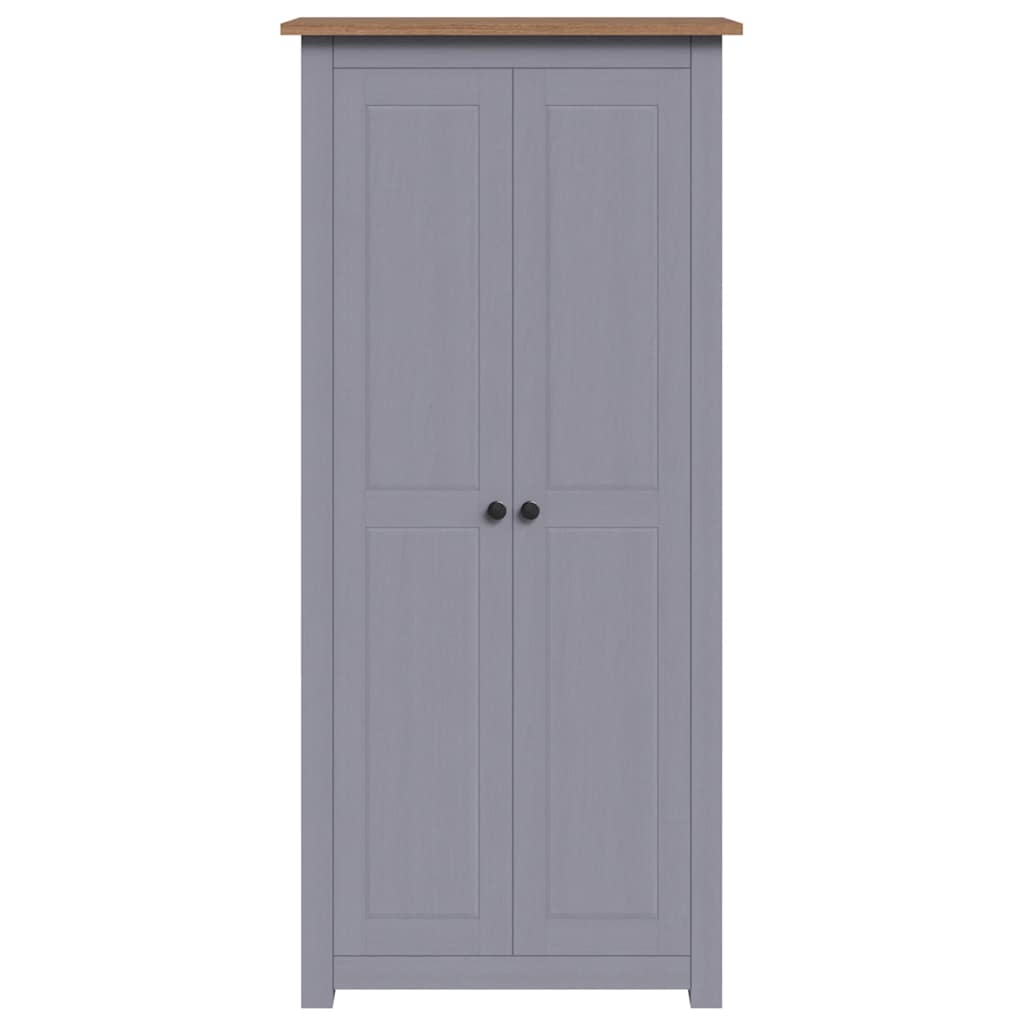 Garde-robe Gris 80x50x171,5 cm Pin massif Assortiment Panama - XIOS