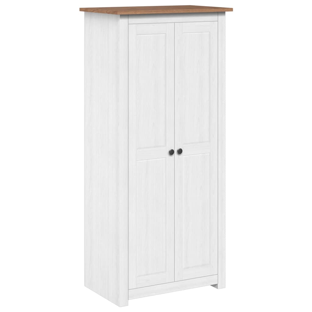 Garde-robe Blanc 80x50x171,5 cm Pin massif Assortiment Panama - XIOS