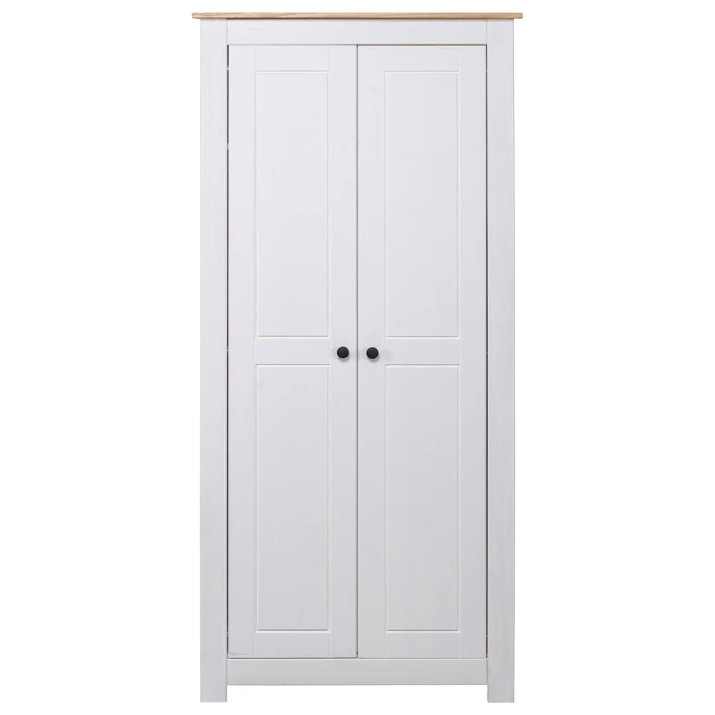 Garde-robe Blanc 80x50x171,5 cm Pin massif Assortiment Panama - XIOS