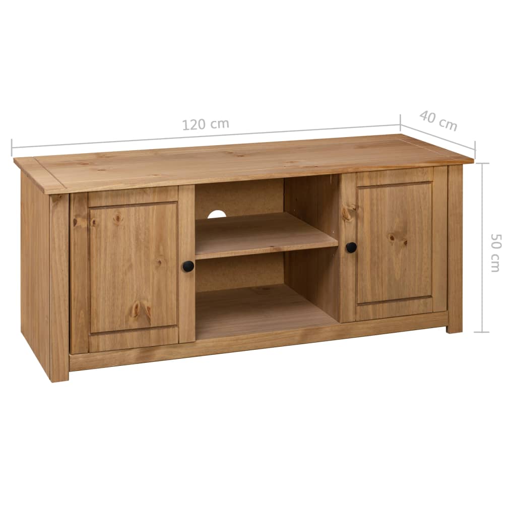 Meuble TV 120x40x50 cm Bois de pin massif Gamme Panama - XIOS