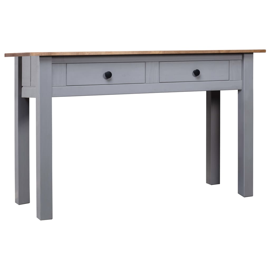 Table console Gris 110x40x72 cm Pin solide Gamme Panama - XIOS