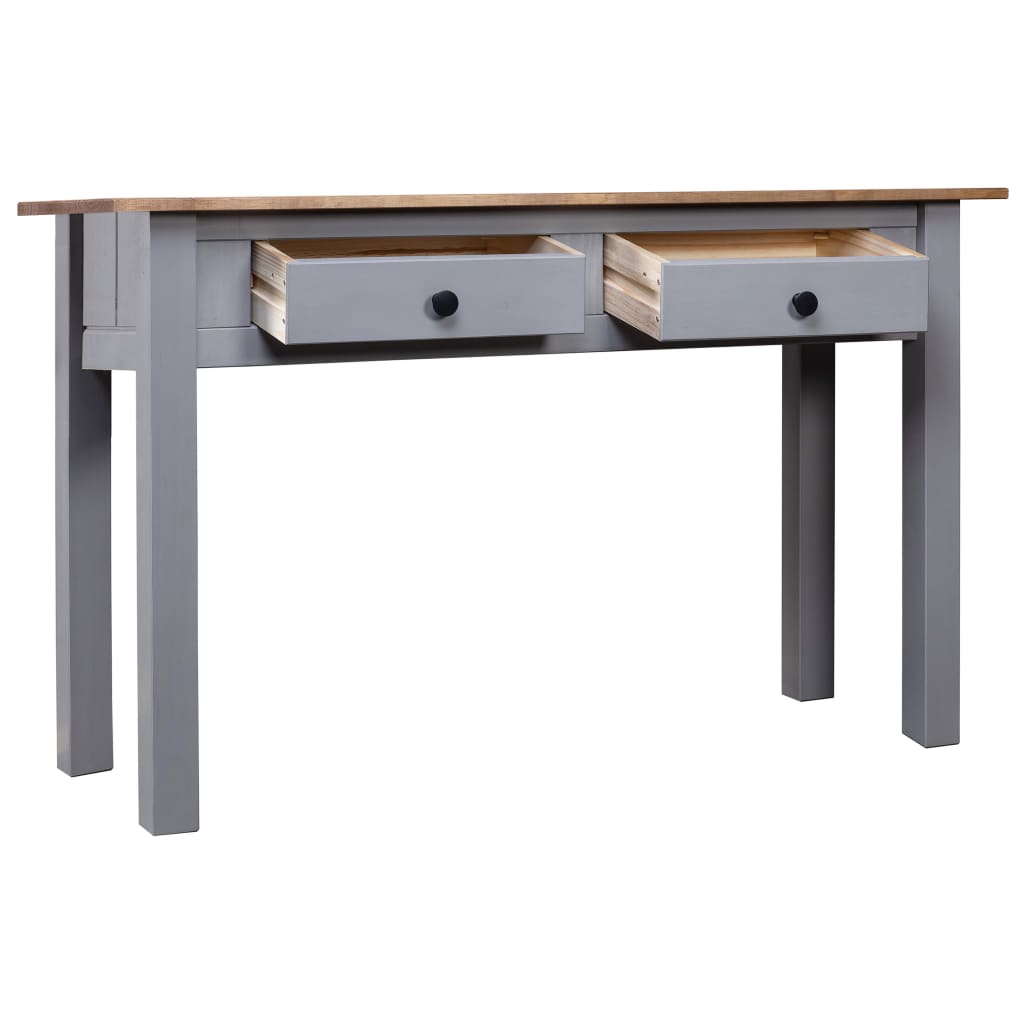 Table console Gris 110x40x72 cm Pin solide Gamme Panama - XIOS