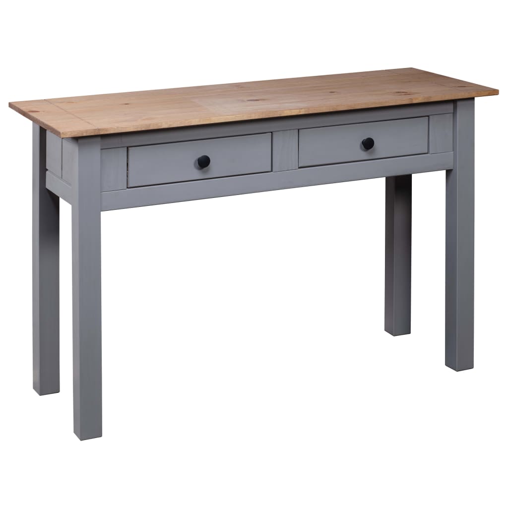 Table console Gris 110x40x72 cm Pin solide Gamme Panama - XIOS
