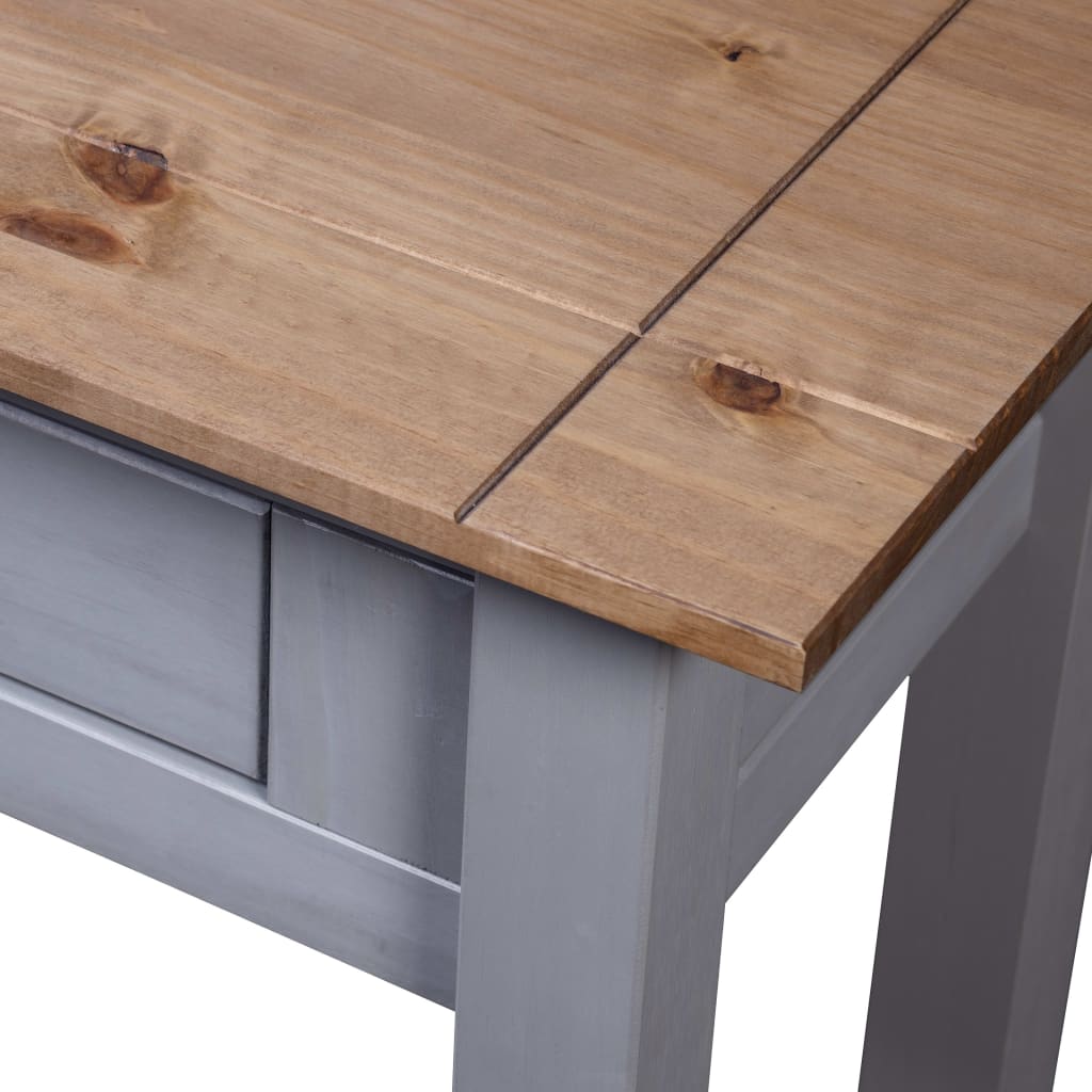 Table console Gris 110x40x72 cm Pin solide Gamme Panama - XIOS