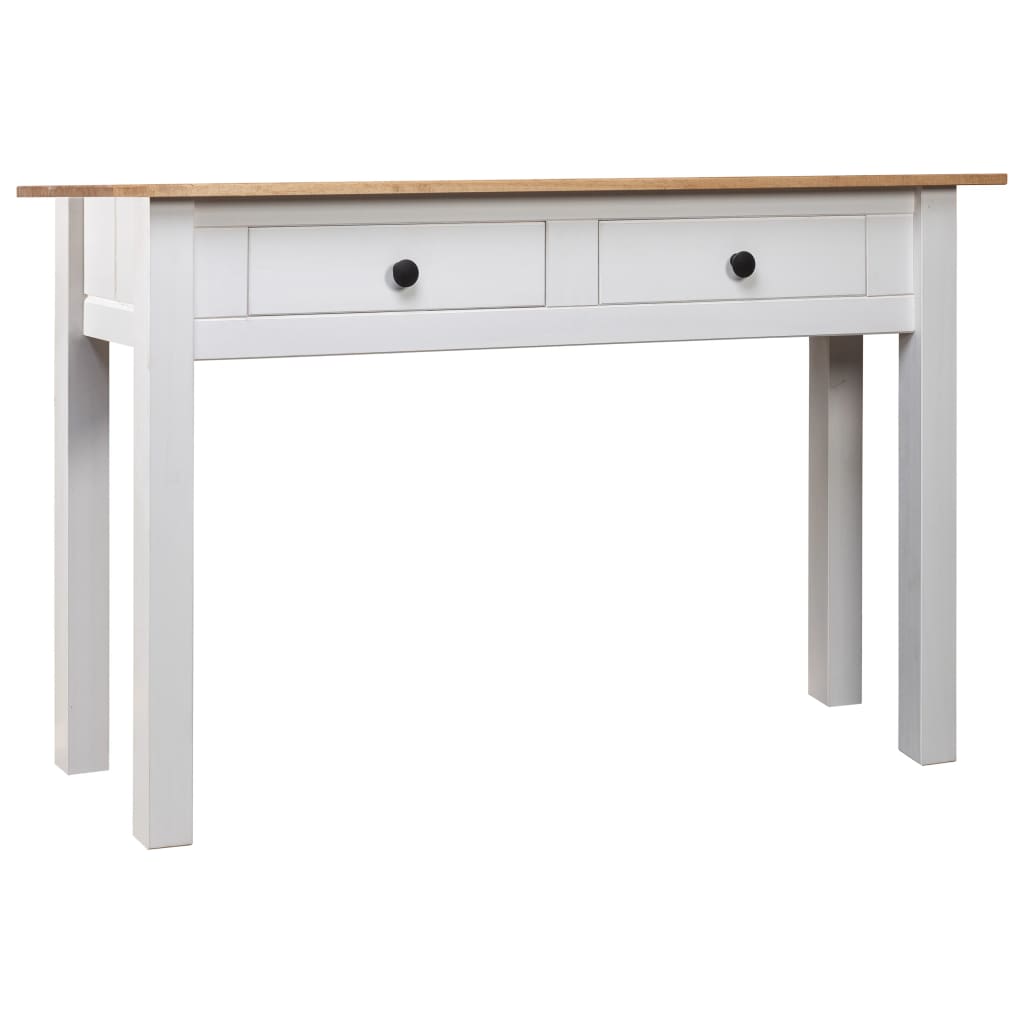 Table console Blanc 110x40x72 cm Pin solide Gamme Panama - XIOS