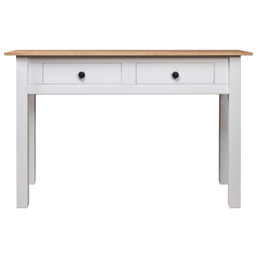 Table console Blanc 110x40x72 cm Pin solide Gamme Panama - XIOS