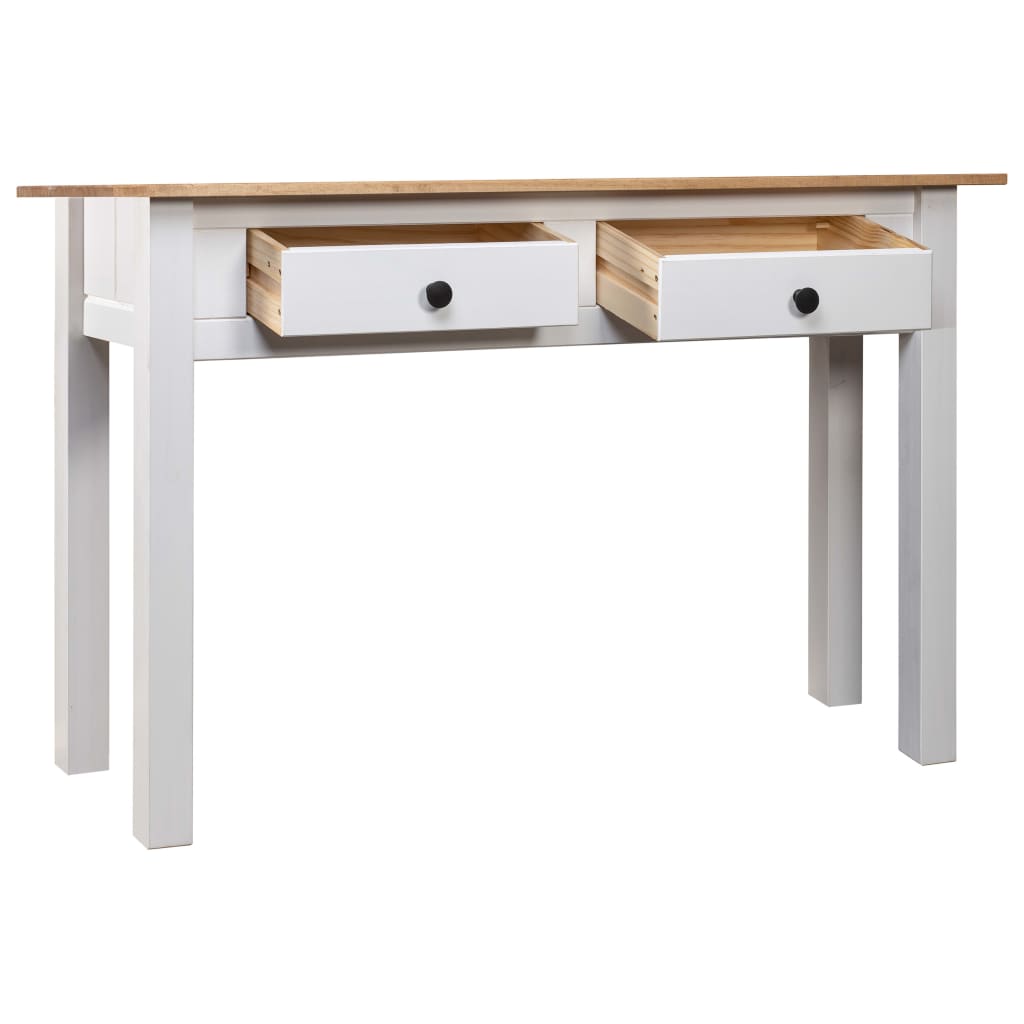 Table console Blanc 110x40x72 cm Pin solide Gamme Panama - XIOS