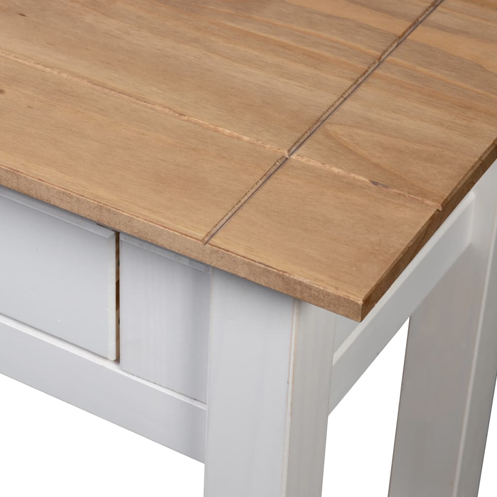 Table console Blanc 110x40x72 cm Pin solide Gamme Panama - XIOS