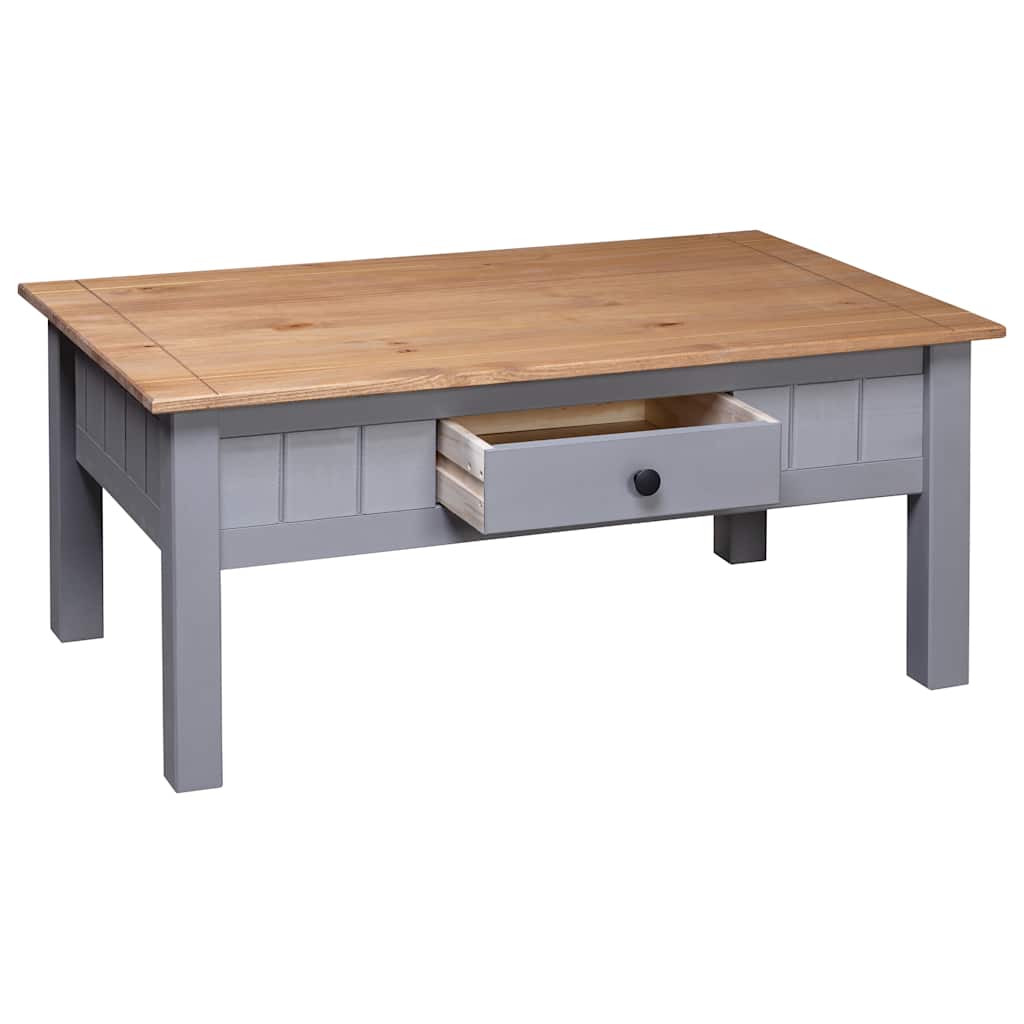Table basse Gris 100x60x43,5 cm Pin massif Assortiment Panama