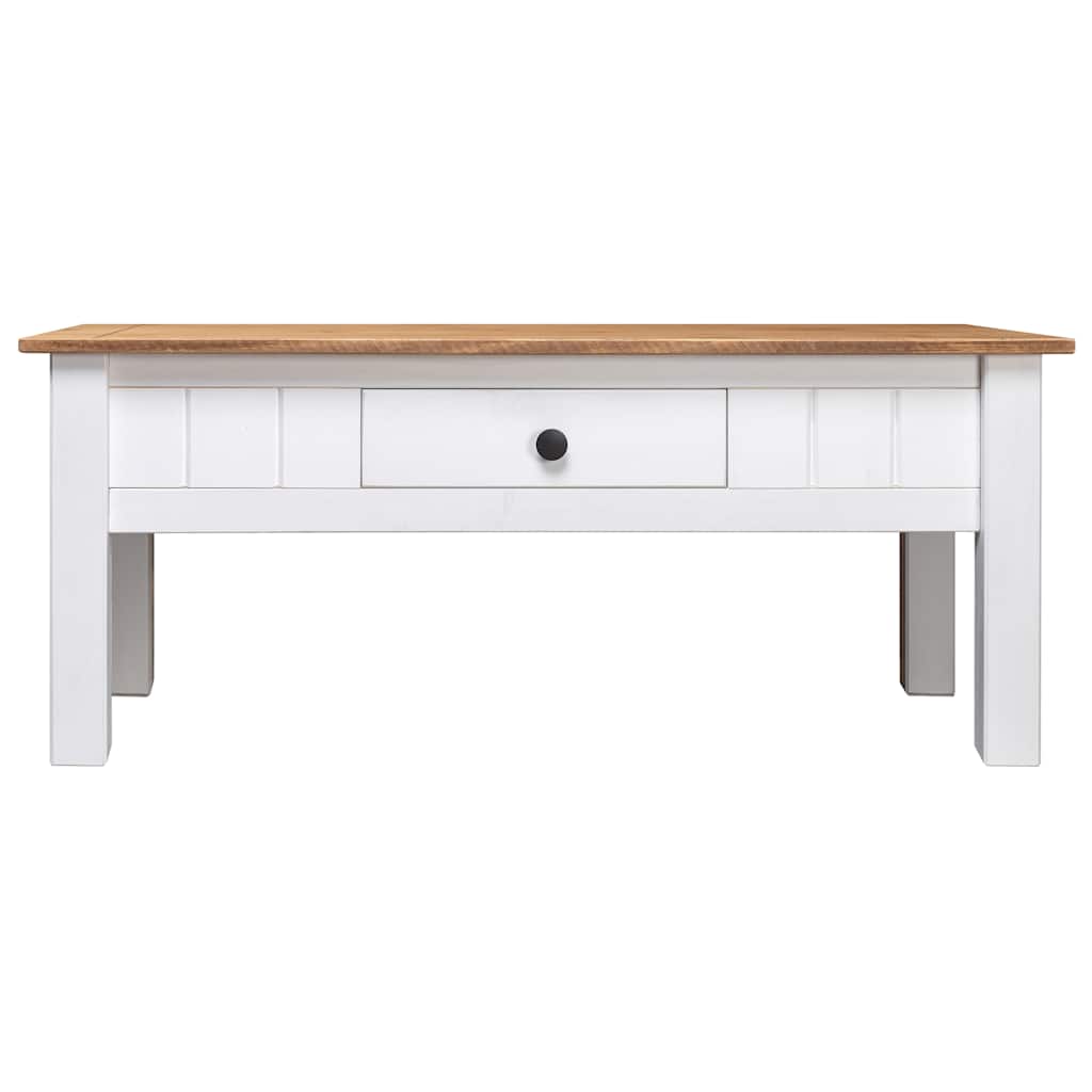 Table basse Blanc 100x60x45 cm Pin massif Assortiment Panama - XIOS