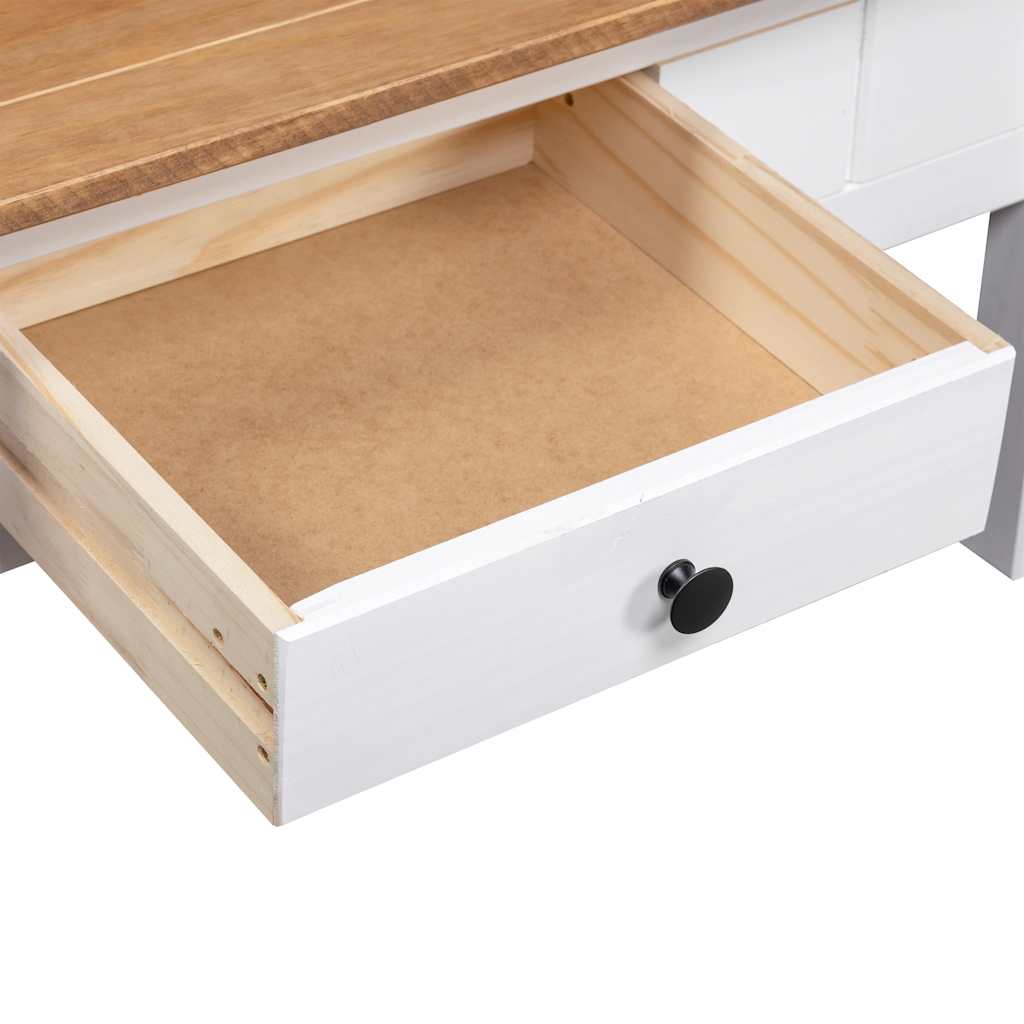 Table basse Blanc 100x60x45 cm Pin massif Assortiment Panama - XIOS