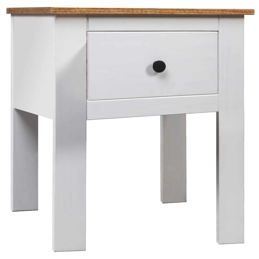 Table de chevet Blanc 46x40x57 cm Pin Gamme Panama - XIOS