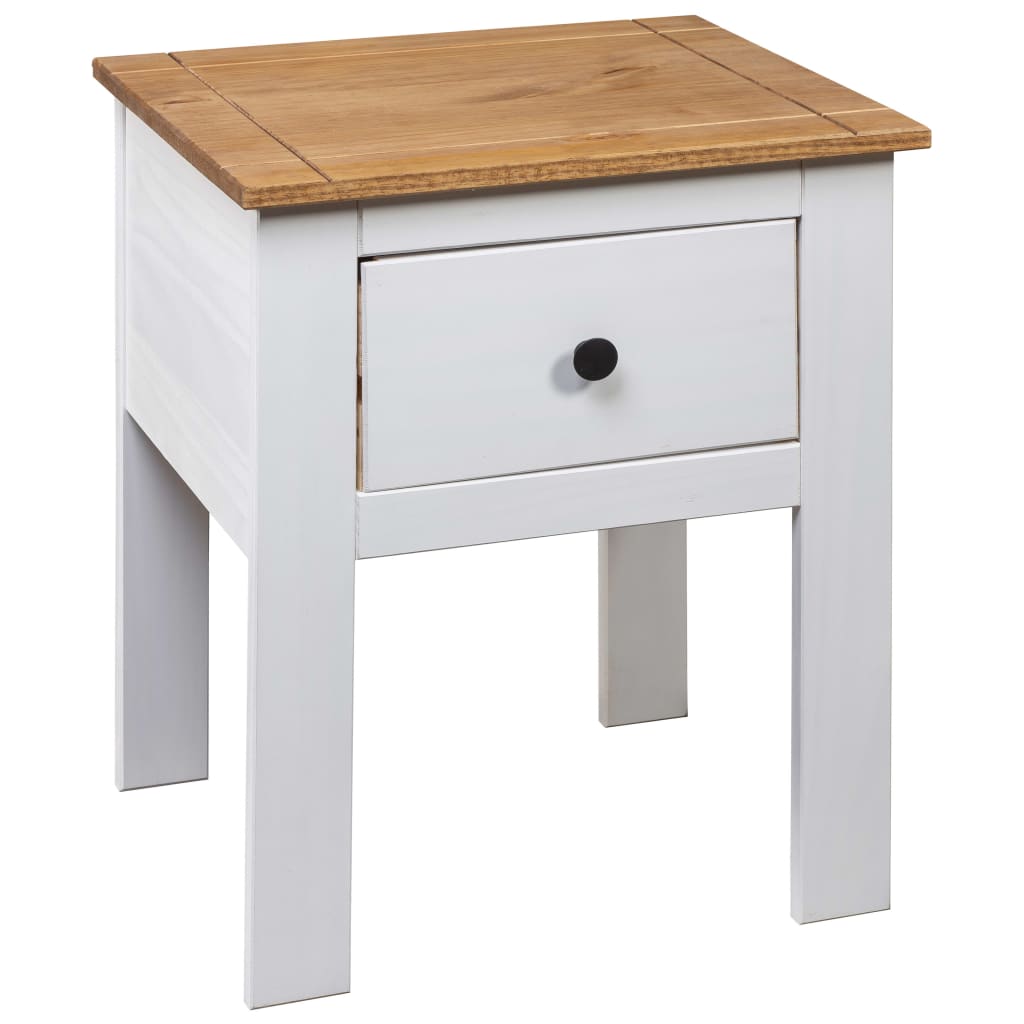 Table de chevet Blanc 46x40x57 cm Pin Gamme Panama - XIOS