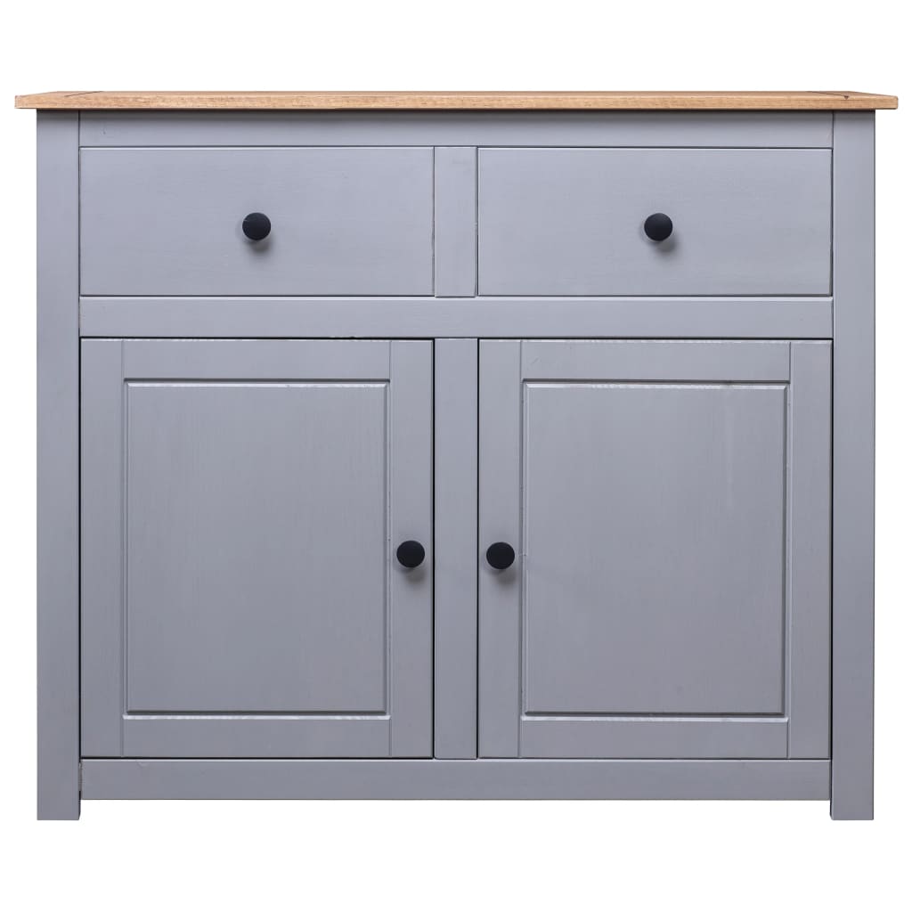 Buffet Gris 93x40x80 cm Pin solide Assortiment Panama - XIOS
