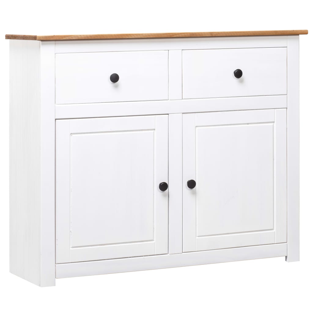 Buffet Blanc 93x40x80 cm Pin Gamme Panama - XIOS