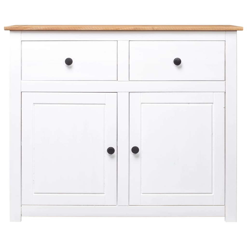 Buffet Blanc 93x40x80 cm Pin Gamme Panama - XIOS