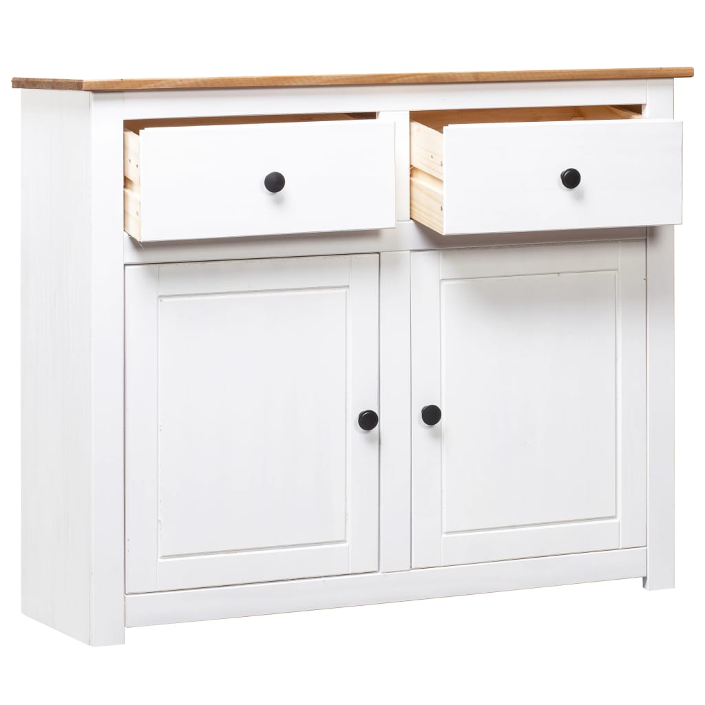 Buffet Blanc 93x40x80 cm Pin Gamme Panama - XIOS