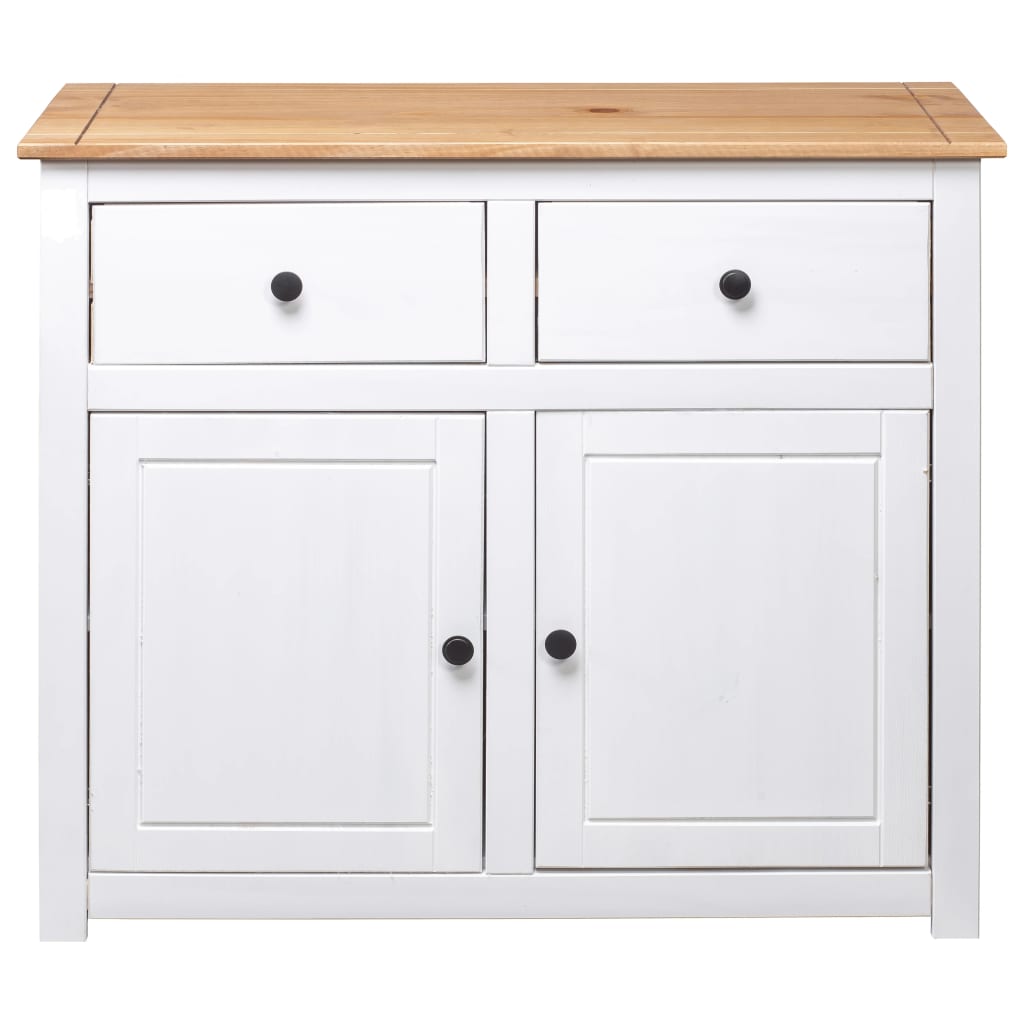 Buffet Blanc 93x40x80 cm Pin Gamme Panama - XIOS