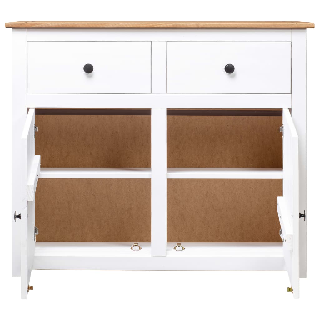 Buffet Blanc 93x40x80 cm Pin Gamme Panama - XIOS