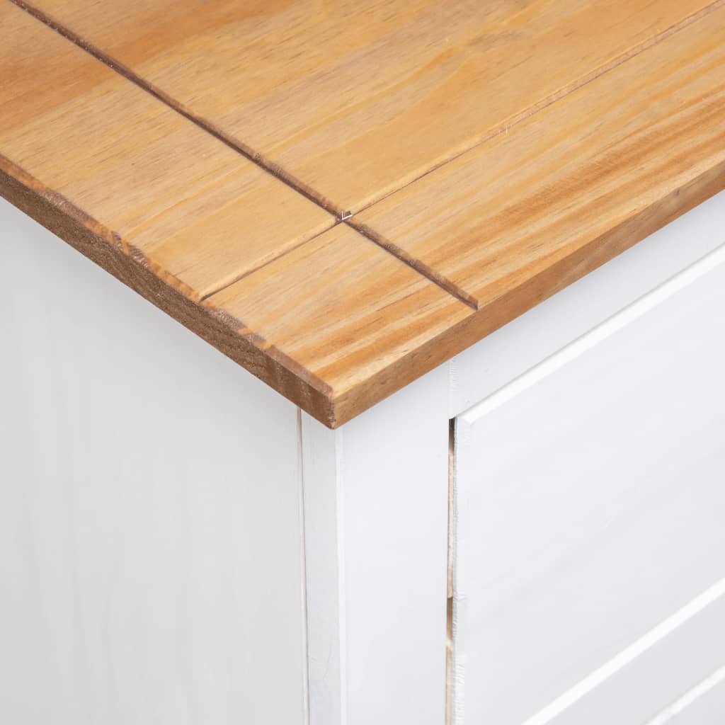 Buffet Blanc 93x40x80 cm Pin Gamme Panama - XIOS