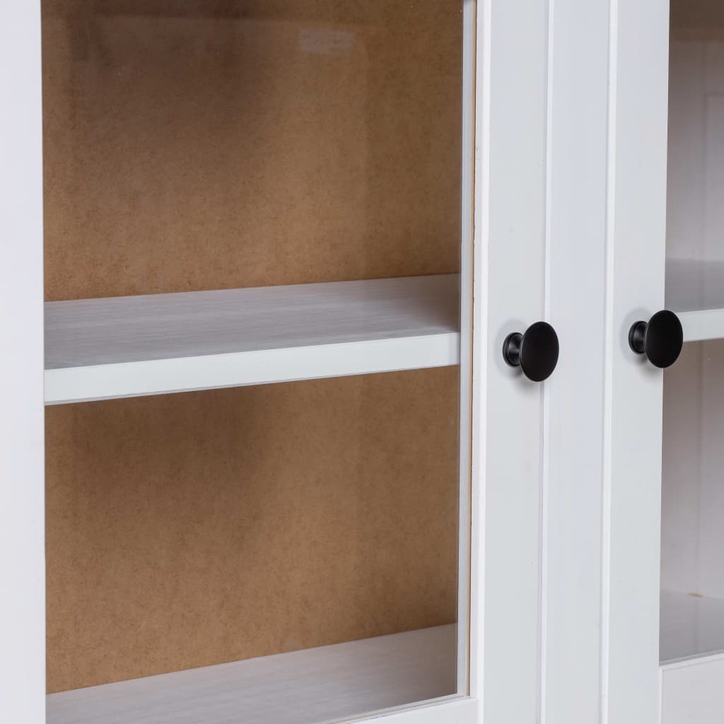 Buffet haut Blanc 93x40,5x180 cm Pin Gamme Panama - XIOS