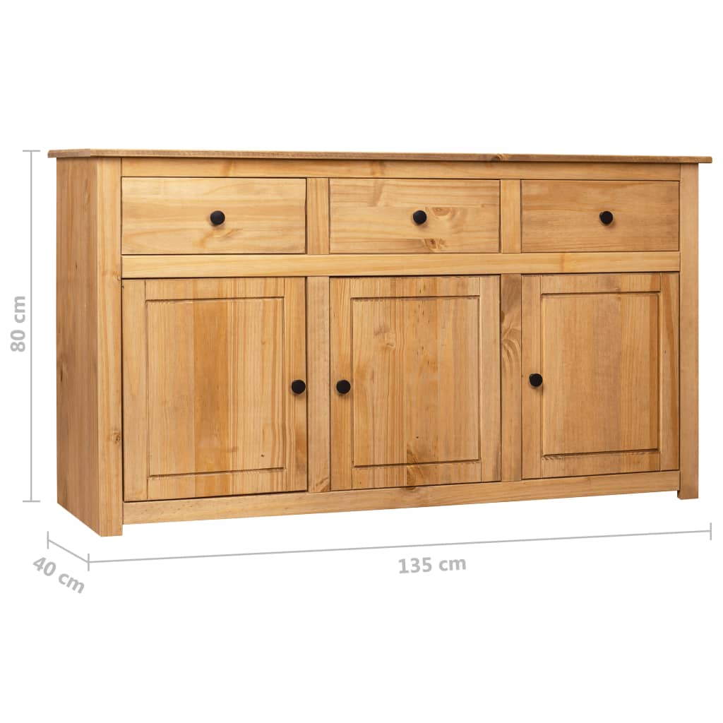 Buffet 135x40x80 cm Pin solide Assortiment Panama - XIOS