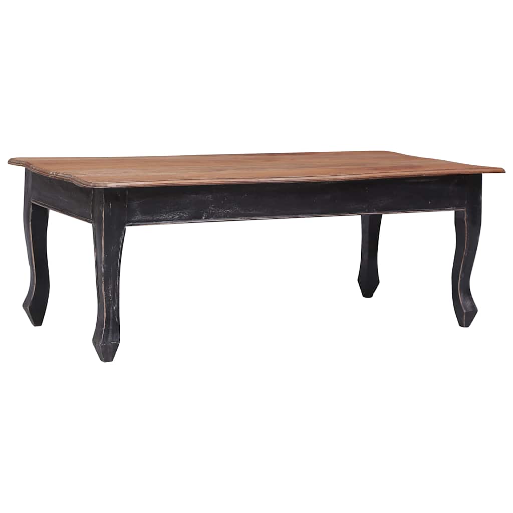 Table basse Noir 120x60x45 cm Bois d'acajou massif - XIOS