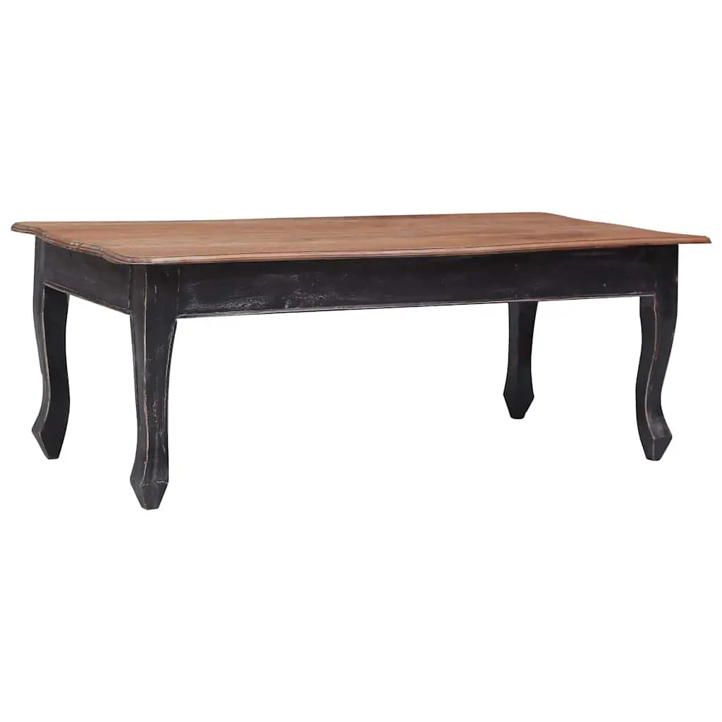Table basse Noir 120x60x45 cm Bois d’acajou massif - XIOS