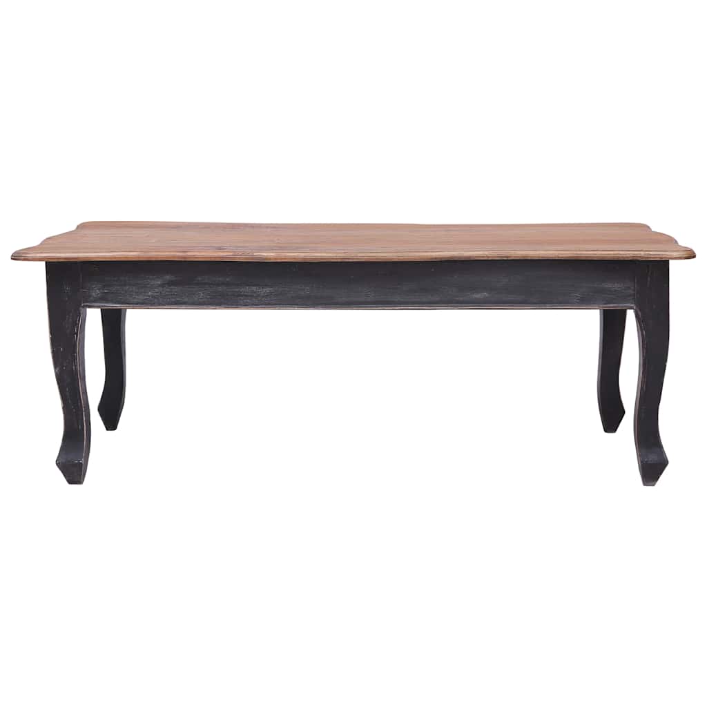 Table basse Noir 120x60x45 cm Bois d'acajou massif - XIOS