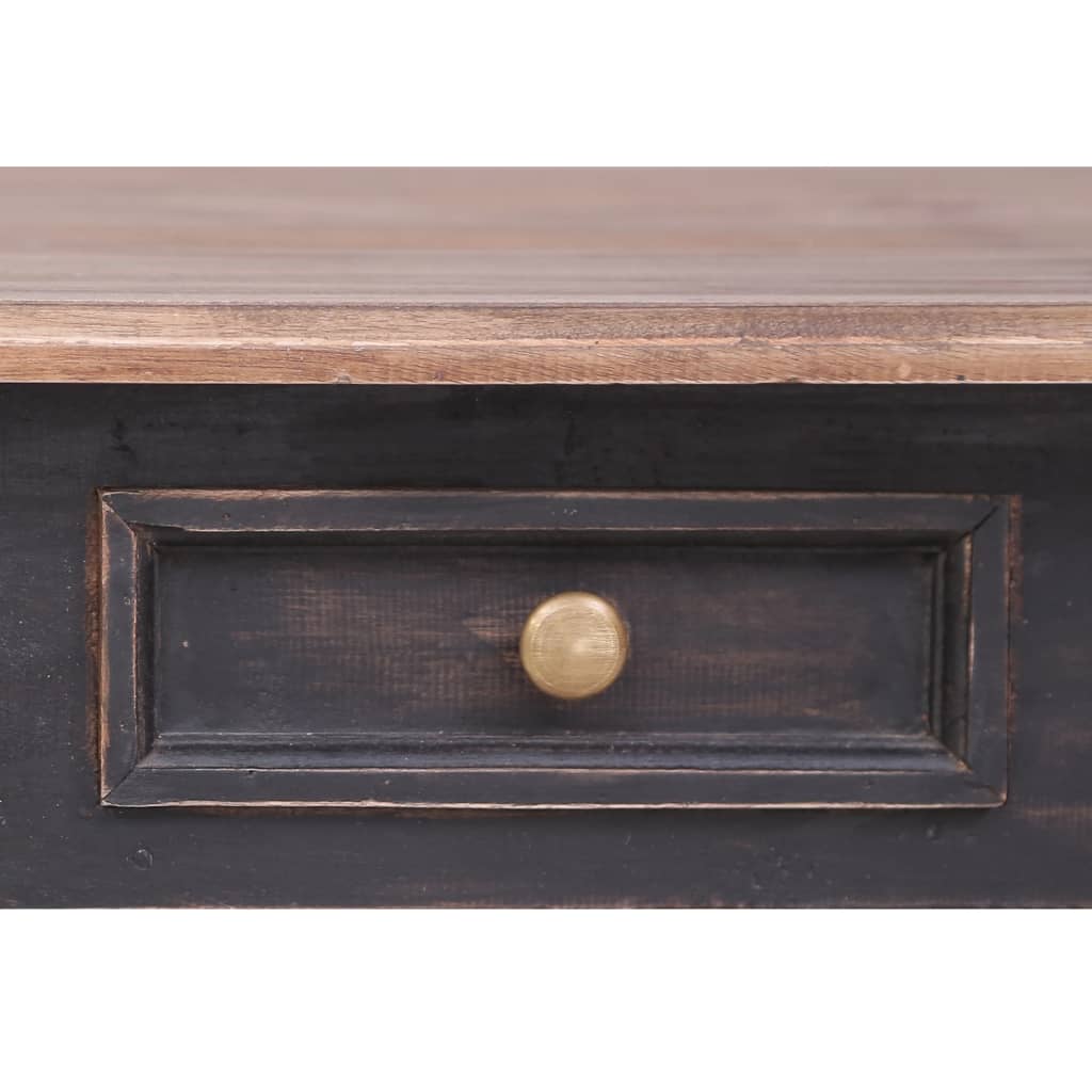 Bureau avec 3 tiroirs 117x57x75 cm bois d'acajou massif - XIOS