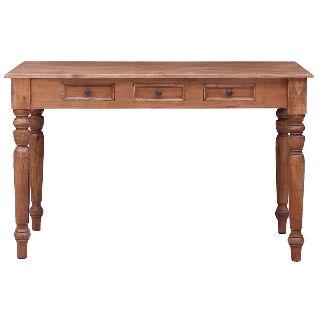 Bureau avec tiroirs 117x57x75 cm bois d'acajou massif