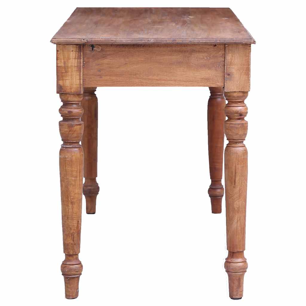 Bureau avec tiroirs 117x57x75 cm bois d'acajou massif