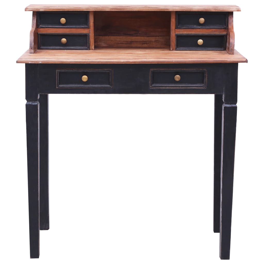 Bureau d'écriture et tiroirs 90x50x101 cm bois massif d'acajou - XIOS