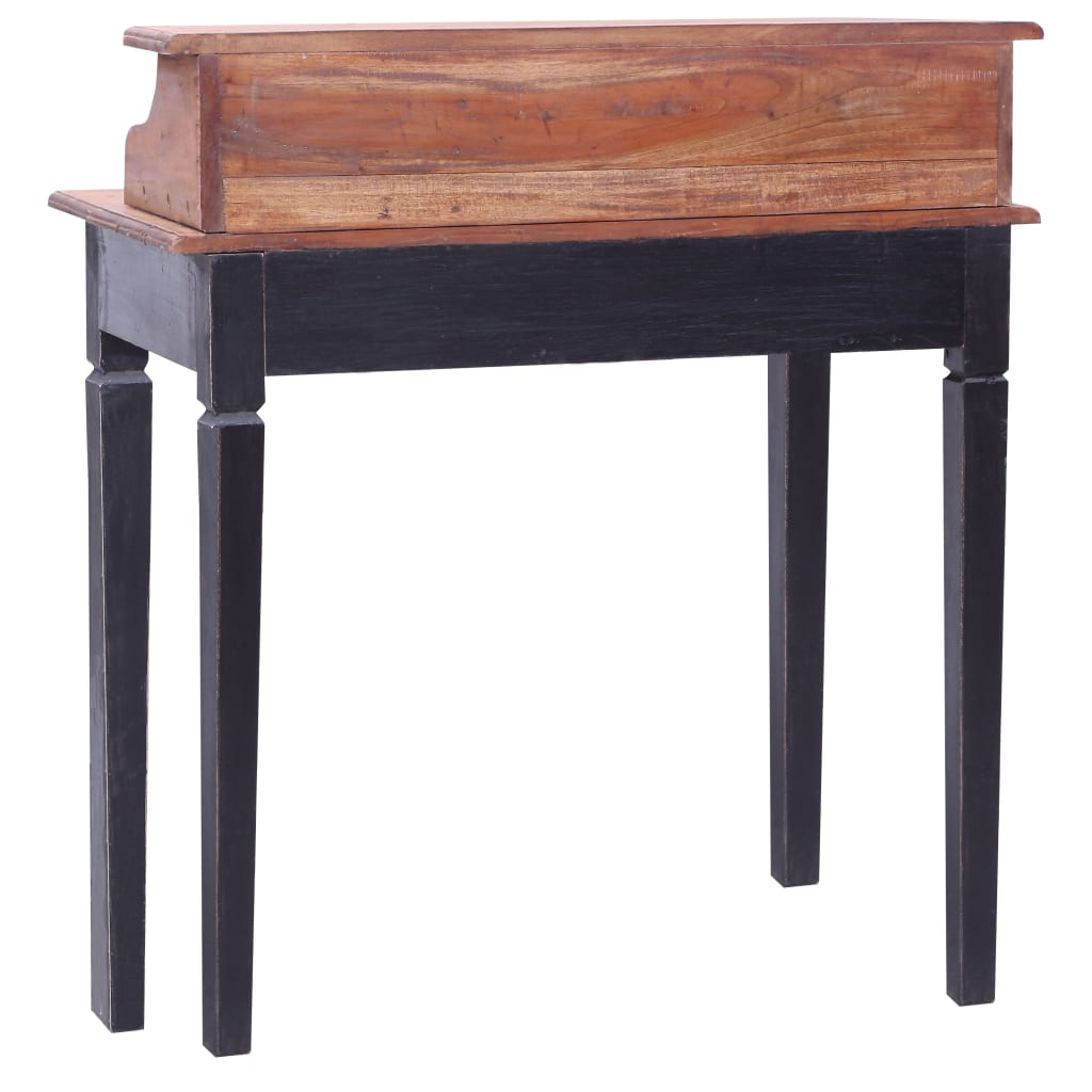 Bureau d'écriture et tiroirs 90x50x101 cm bois massif d'acajou