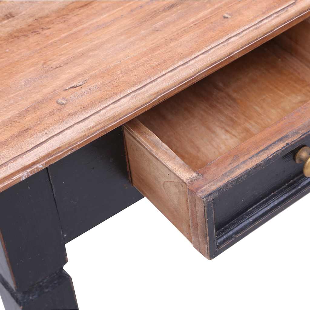 Bureau d'écriture et tiroirs 90x50x101 cm bois massif d'acajou