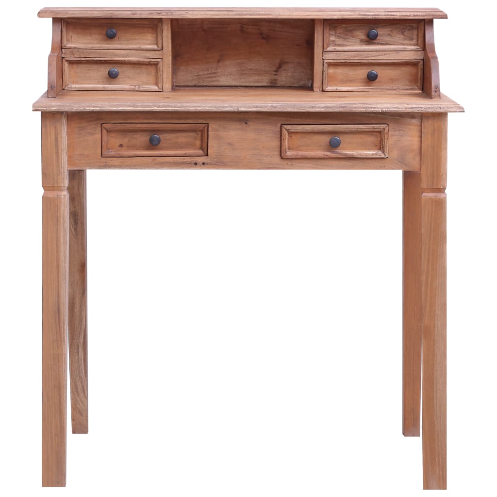 Bureau d'écriture et tiroirs 90x50x101 cm bois massif d'acajou