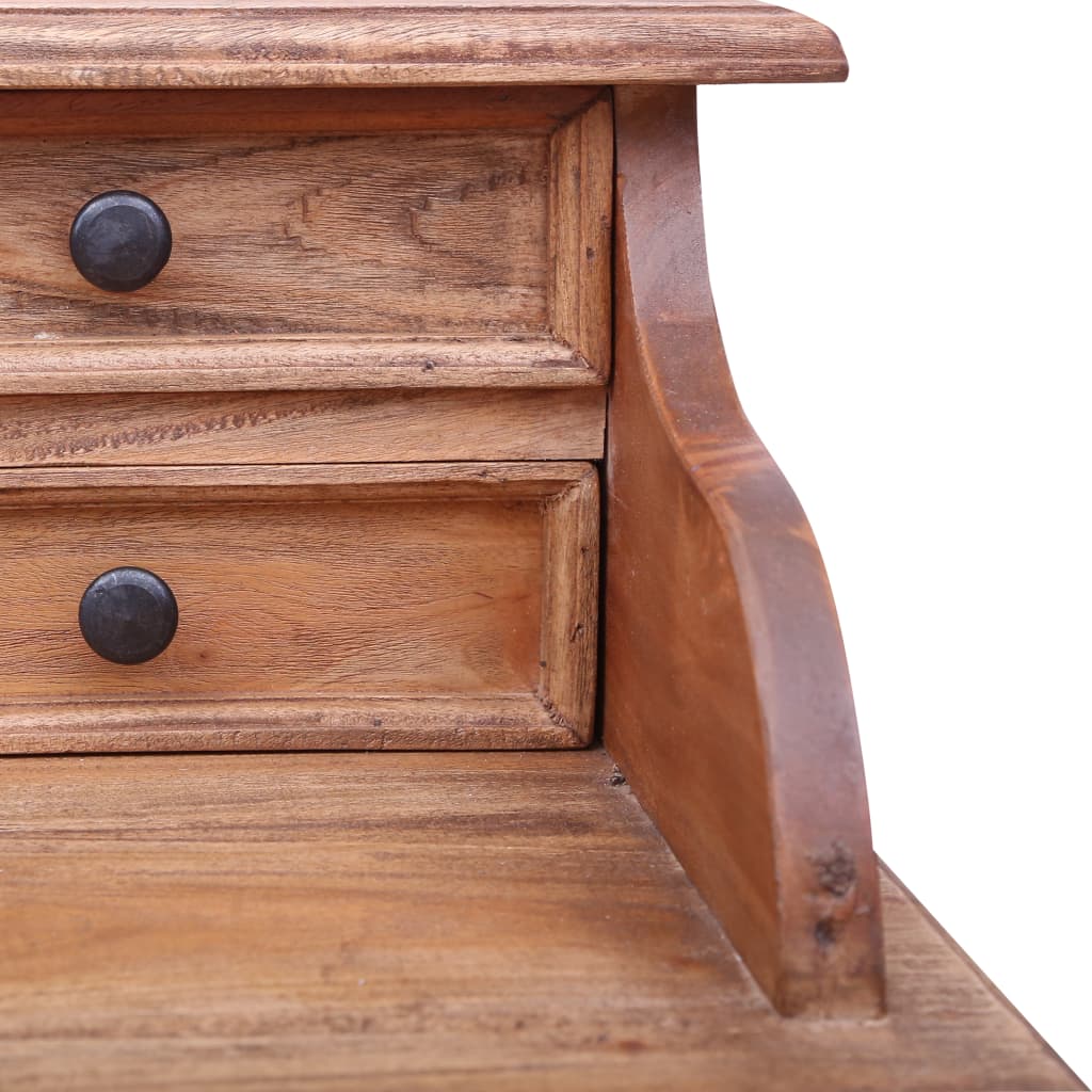 Bureau d'écriture et tiroirs 90x50x101 cm bois massif d'acajou - XIOS