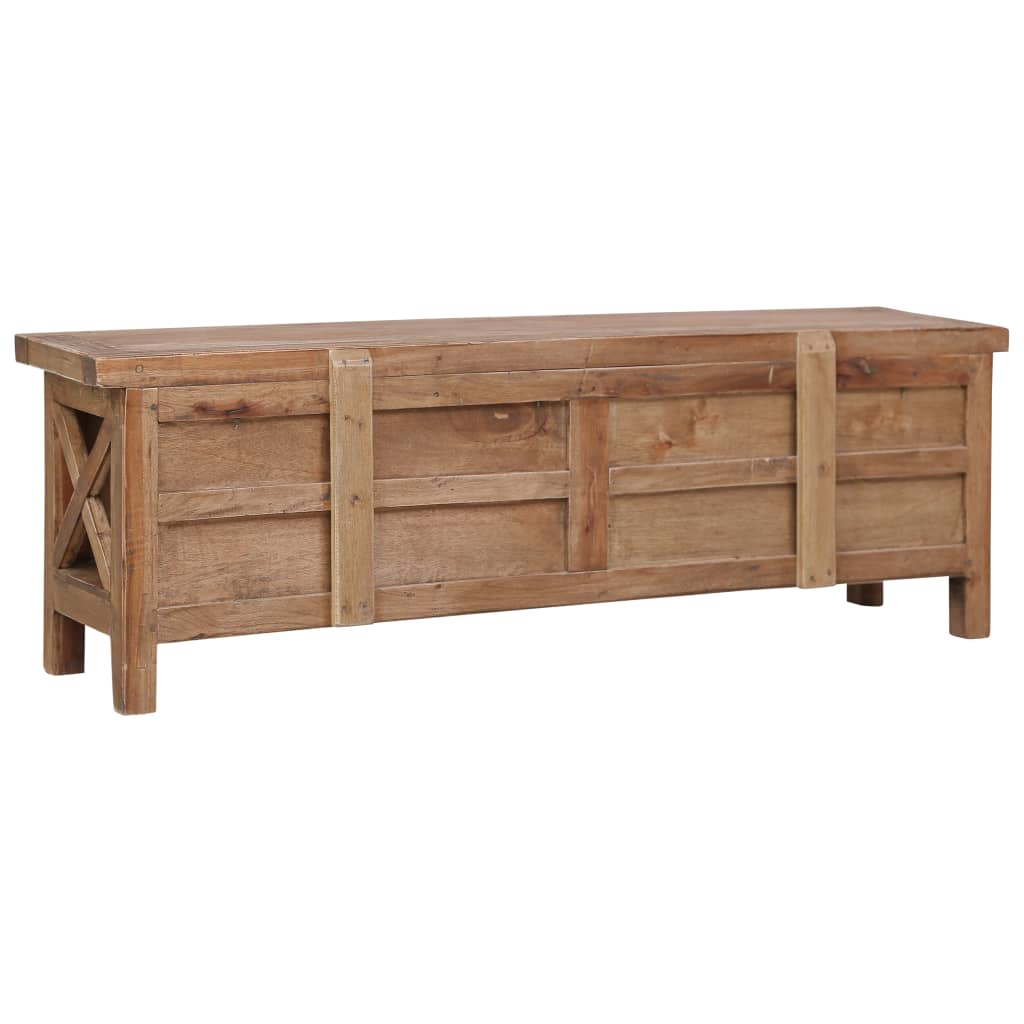 Meuble TV avec 3 tiroirs 120x30x40 cm Bois d'acajou massif - XIOS