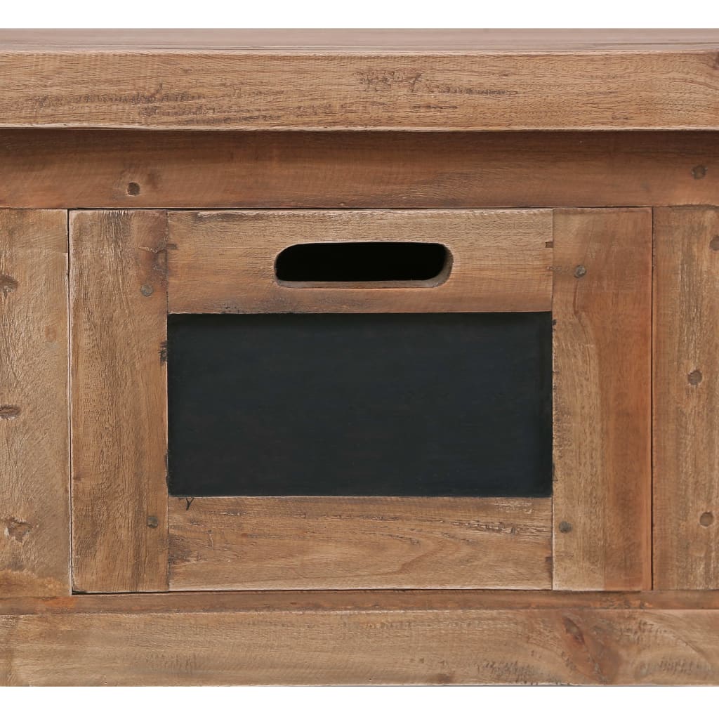 Meuble TV avec 3 tiroirs 120x30x40 cm Bois d'acajou massif - XIOS