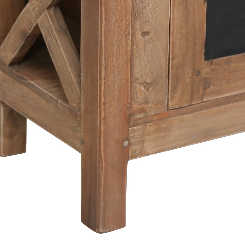 Meuble TV avec 3 tiroirs 120x30x40 cm Bois d'acajou massif - XIOS