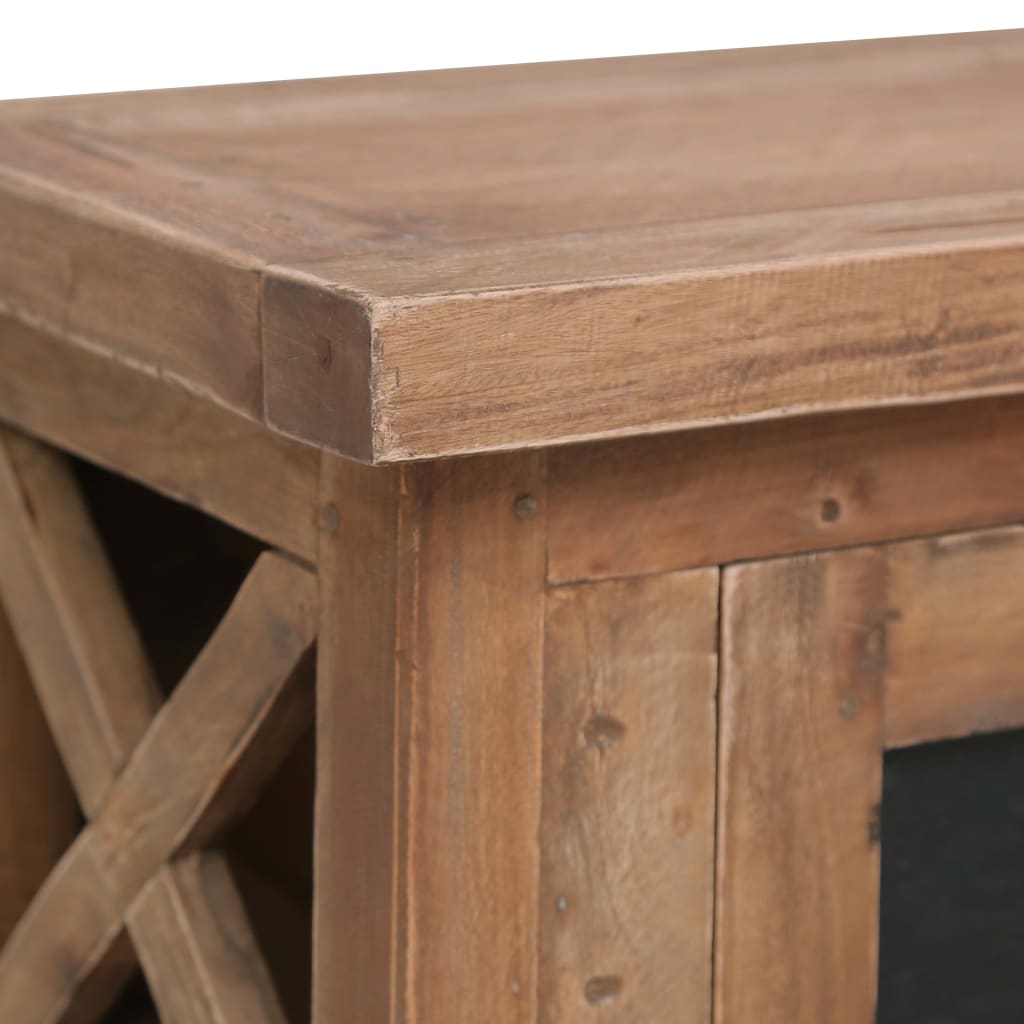 Meuble TV avec 3 tiroirs 120x30x40 cm Bois d'acajou massif - XIOS