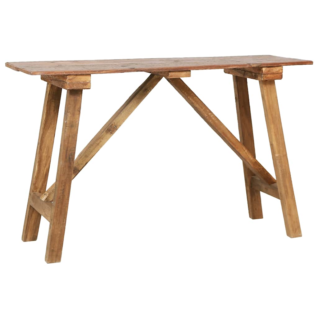 Table console 130x40x80 cm bois de récupération mélangé - XIOS